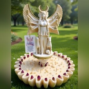 Luxury Hecate Goddess Meditation Natural Organic Beeswax Candle